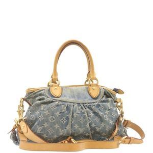 Monogram Denim Neo Cabby MM Shoulder Bag